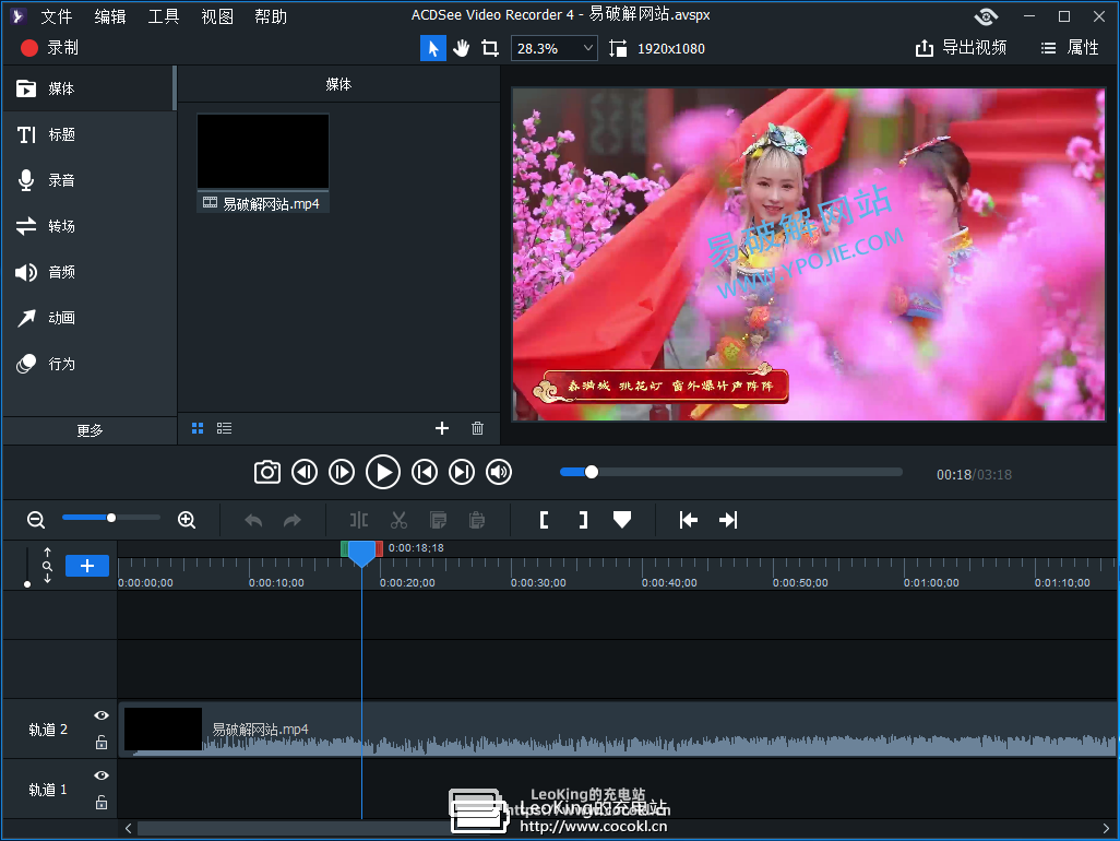 飞鸟剪辑 ACDSee Video Studio v4.0.1.1013 汉化特别版