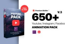 AE/PR脚本预设-650种网络社交标题字幕条聊天表情转场订阅关注视频展示包装V3-老康的学习空间