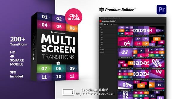 PR脚本-200种视频动态分屏过渡转场预设 Multiscreen Transitions for Premiere Pro插图